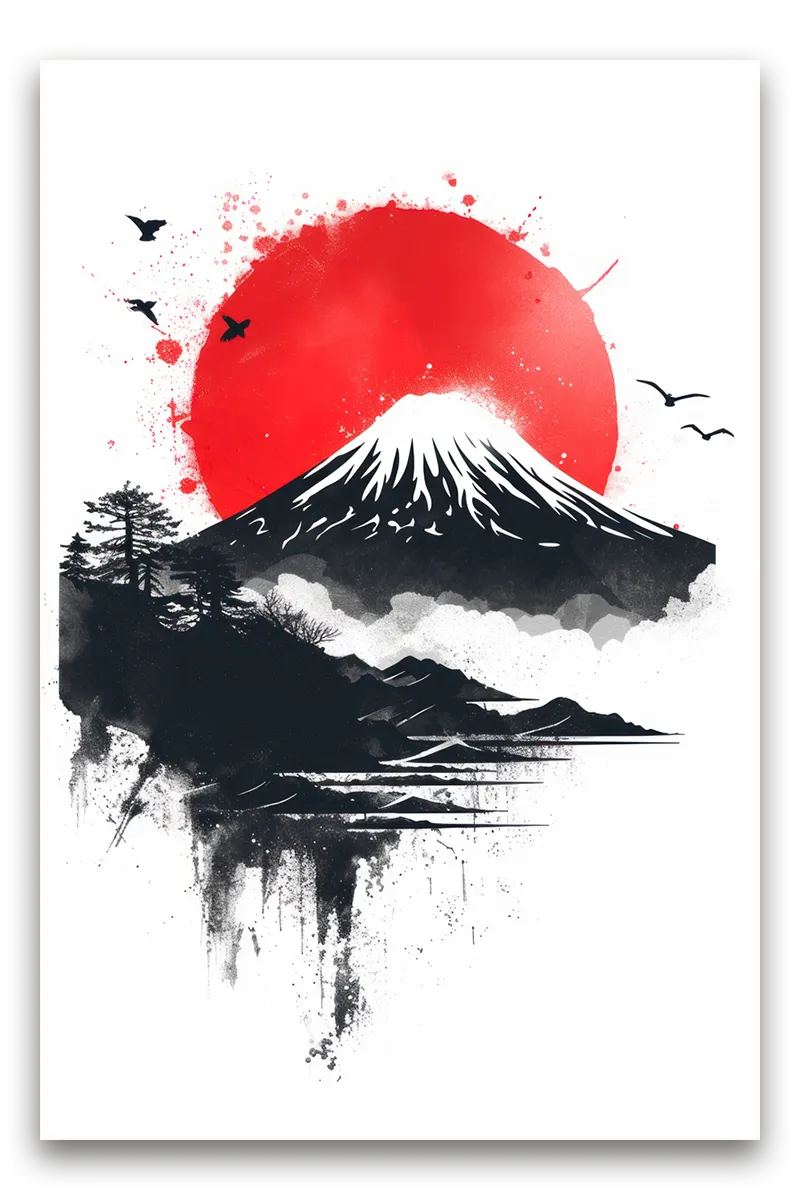 Full shot of a stylized graphic design wall art
