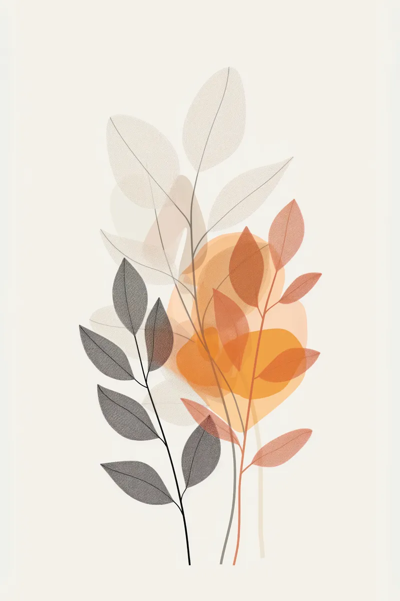 Abstract botanical art