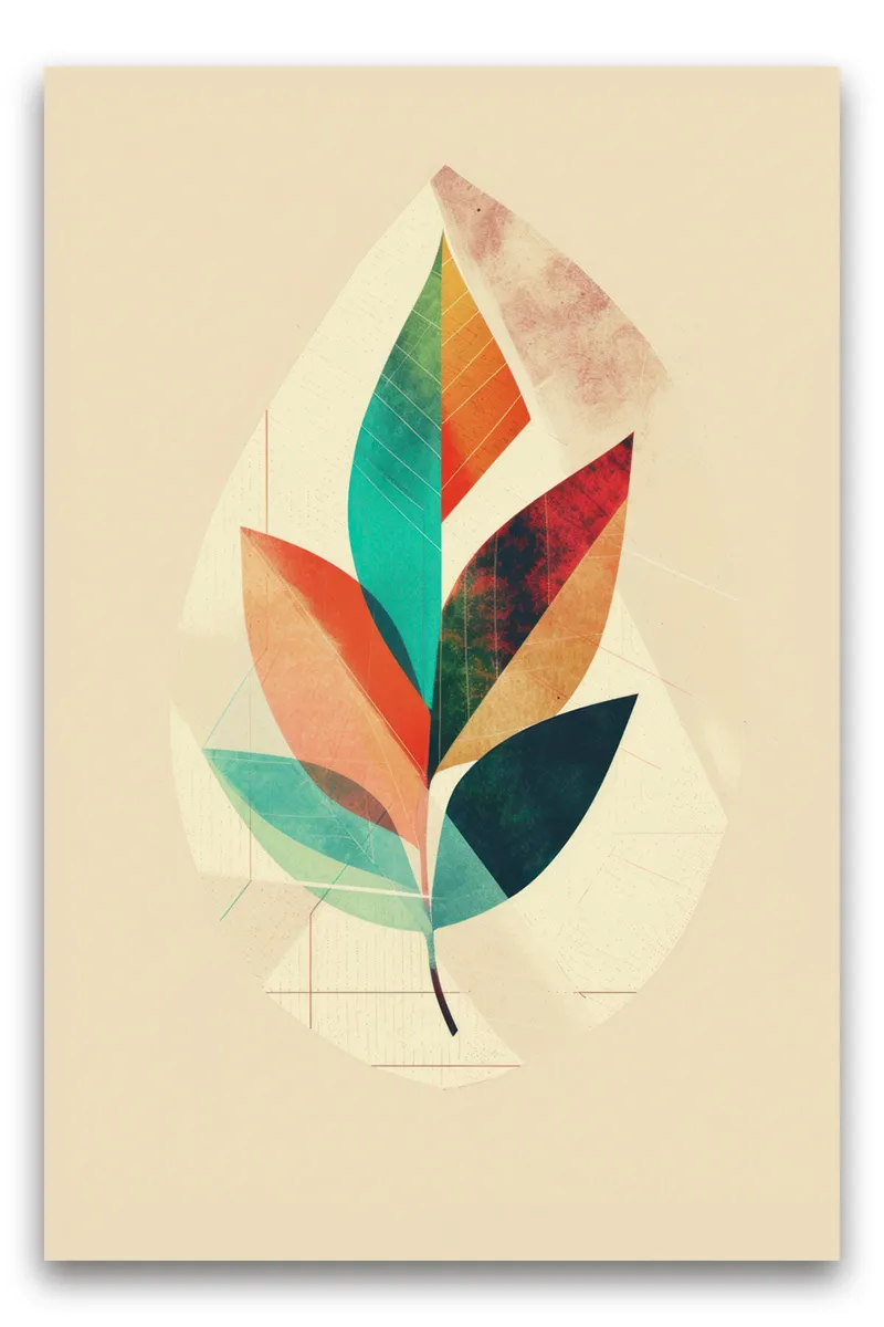 Full shot of an abstract graphic design wall art