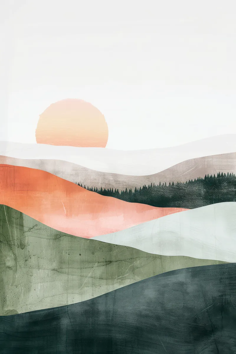 Abstract landscape painting